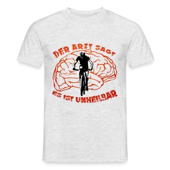 Der Arzt sagt es ist unheilbar - Männer T-Shirt - Grau meliert - Vorne - AI Model Male 178 dark (178cm)