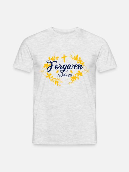 Jesus Gott Bibelvers Inspirierend Geschenk - Männer T-Shirt - Grau meliert