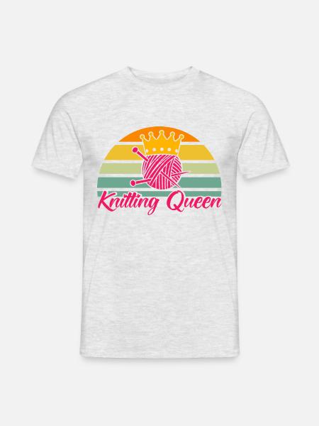 Stricken Stricken Lustiger Stricker Geschenk - Männer T-Shirt - Grau meliert