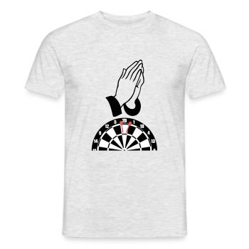 Priez pour les 180 joueurs de fléchettes cadeaux - T-shirt homme - gris chiné - Devant - AI Model Male 178 dark (178cm)