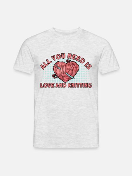 Knitting Knitting Lovers Knitting Gift - Men's T-Shirt - heather grey