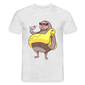 Summer sloth - Men's T-Shirt - heather grey - Front - AI Model Male 178 dark (178cm)
