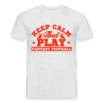 Fantasy Football Champion Draft Day Fantasy Footbal - Men's T-Shirt - heather grey - Front - AI Model Male 178 dark (178cm)