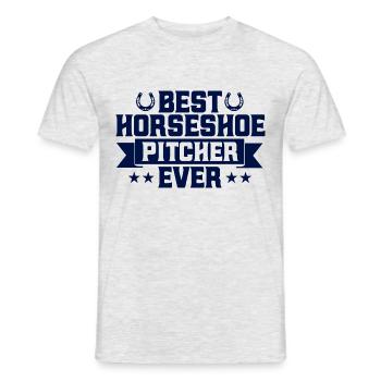 Horseshoe Throwing Horseshoe Throwing Horseshoe Throwing Game - Men's T-Shirt - heather grey - Front - AI Model Male 178 dark (178cm)