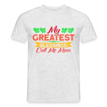 Cadeau familial jumelé pour la fête des mères - T-shirt homme - gris chiné - Devant - AI Model Male 178 dark (178cm)