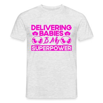 Obstetrician Obstetrician Doula Gift - Men's T-Shirt - heather grey - Front - AI Model Male 178 dark (178cm)