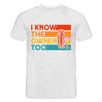 Barkeeper Kellner Service Geschenk - Männer T-Shirt - Grau meliert - Vorne - AI Model Male 178 dark (178cm)