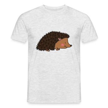 hedgehog igel herbst sonic garten winter stacheln - Männer T-Shirt - Grau meliert - Vorne - AI Model Male 178 dark (178cm)