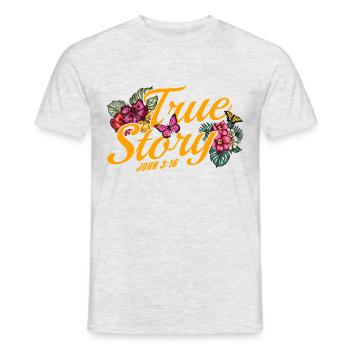 Christian Inspirational Jesus God Gift - Men's T-Shirt - heather grey - Front - AI Model Male 178 dark (178cm)