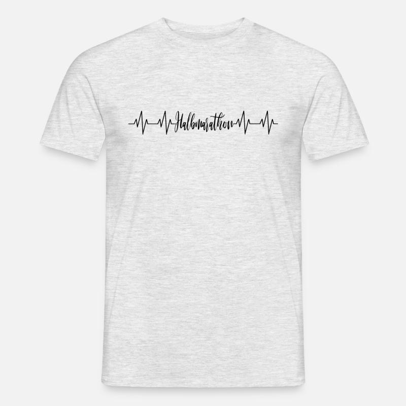 Halbmarathon - Männer T-Shirt - Grau meliert