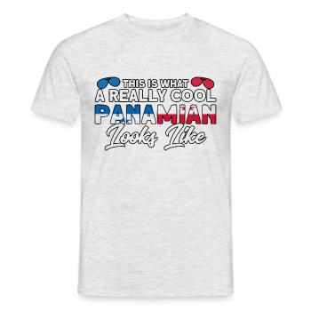 Panamanian Flag Panamanian Roots gift - Men's T-Shirt - heather grey - Front - AI Model Male 178 dark (178cm)