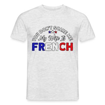 French Flag French Roots Gift - Men's T-Shirt - heather grey - Front - AI Model Male 178 dark (178cm)
