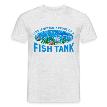 Aquarist Fish Keeper Hobby Aquarium Fish Keeper - T-shirt homme - gris chiné - Devant - AI Model Male 178 dark (178cm)