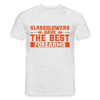 Glasarbeiter Glasblasen Glasbläser Geschenk - Männer T-Shirt - Grau meliert - Vorne - AI Model Male 178 dark (178cm)