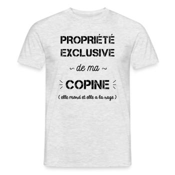 humour homme en couple - T-shirt homme - gris chiné - Devant - AI Model Male 178 dark (178cm)