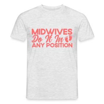 Obstetrician Midwife LD Work Gift - Men's T-Shirt - heather grey - Front - AI Model Male 178 dark (178cm)