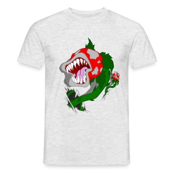 plante carnivore - T-shirt homme - gris chiné - Devant - AI Model Male 178 dark (178cm)