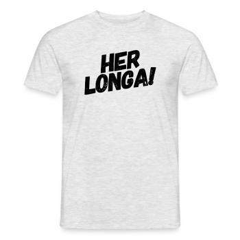 Her Longa - Pfälzer Buh - Rheinland Pfalz Spruch - Männer T-Shirt - Grau meliert - Vorne - AI Model Male 178 dark (178cm)