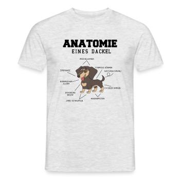 Dackel Rauhaardackel Hunde Hund Dachshund - Männer T-Shirt - Grau meliert - Vorne - AI Model Male 178 dark (178cm)