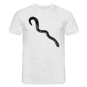 Earthworm vintage - Men's T-Shirt - heather grey - Front - AI Model Male 178 dark (178cm)
