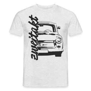 zweitakt - Männer T-Shirt - Grau meliert - Vorne - AI Model Male 178 dark (178cm)