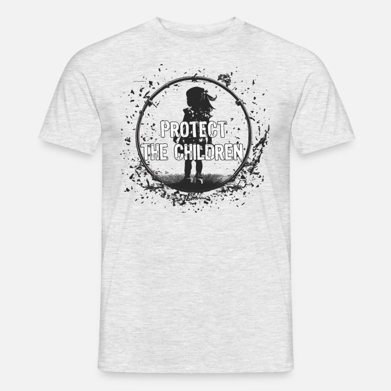 Kinderschutz Awareness Mädchen - Männer T-Shirt - Grau meliert