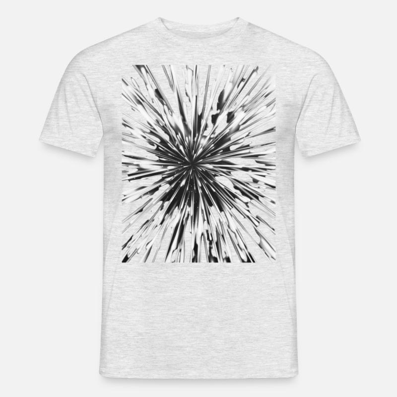 Explosion - Männer T-Shirt - Grau meliert
