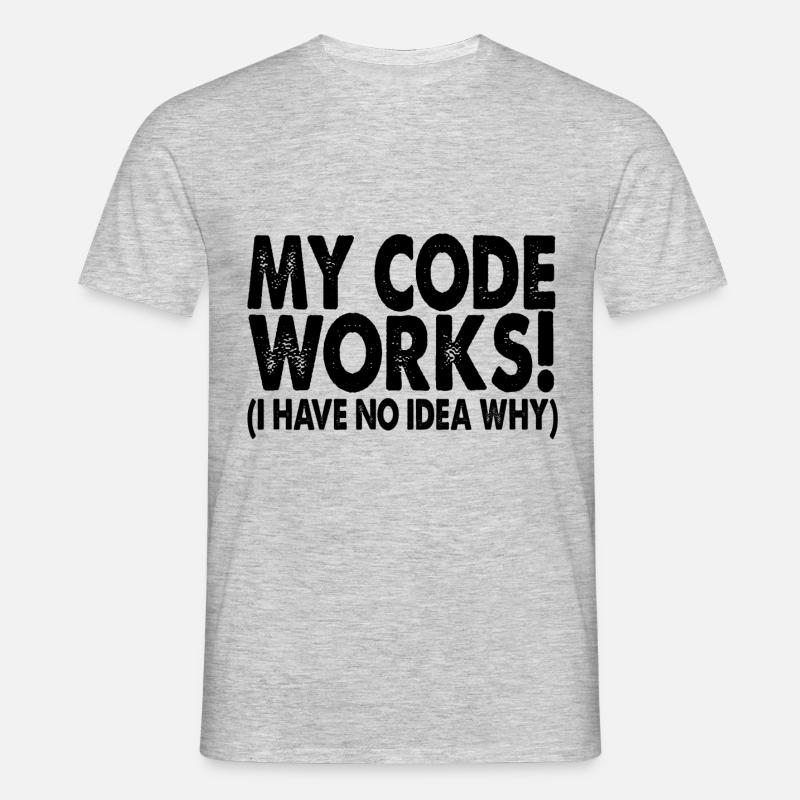 Coder - T-shirt Homme - gris chiné