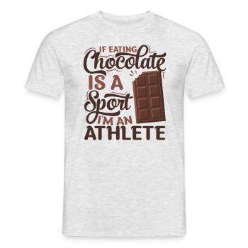 Chocolate Chocolate Bar Athlete Sports Gift - Men's T-Shirt - heather grey - Front - AI Model Male 178 dark (178cm)