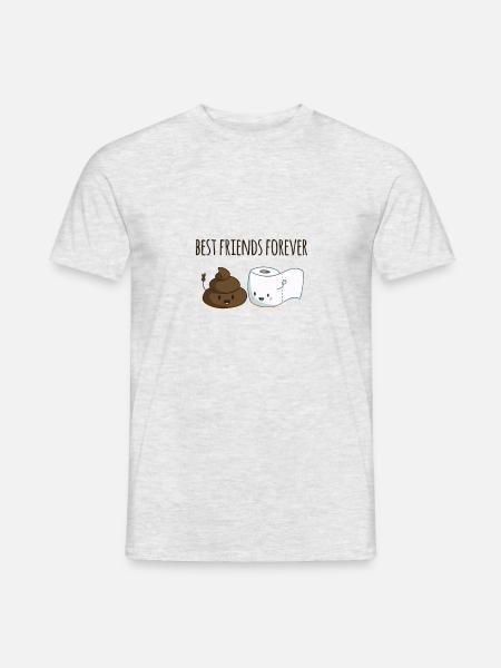 Beste Freunde für immer - Männer T-Shirt - Grau meliert