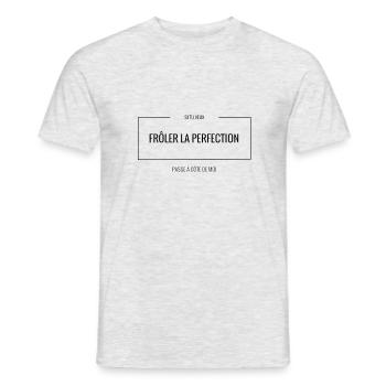 La perfection - T-shirt homme - gris chiné - Devant - AI Model Male 178 dark (178cm)