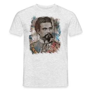 Roi Ludwig - T-shirt homme - gris chiné - Devant - AI Model Male 178 dark (178cm)