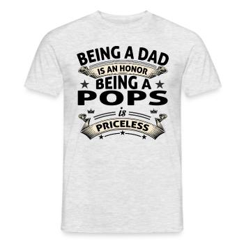 BEING A POPS - Men's T-Shirt - heather grey - Front - AI Model Male 178 dark (178cm)