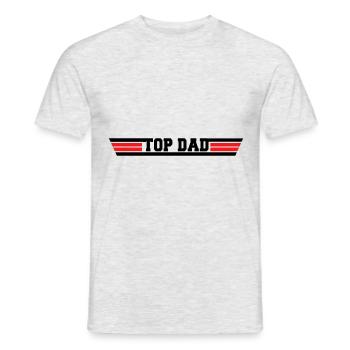 Top dad - Men's T-Shirt - heather grey - Front - AI Model Male 178 dark (178cm)