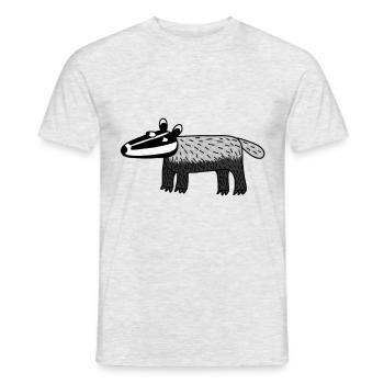 Badger - Men's T-Shirt - heather grey - Front - AI Model Male 178 dark (178cm)
