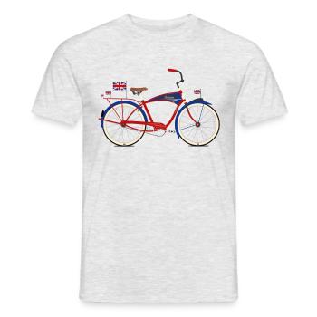 British Bike - Männer T-Shirt - Grau meliert - Vorne - AI Model Male 178 dark (178cm)