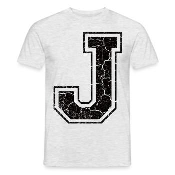 Un caractère un joule in Grunge-Look - T-shirt homme - gris chiné - Devant - AI Model Male 178 dark (178cm)
