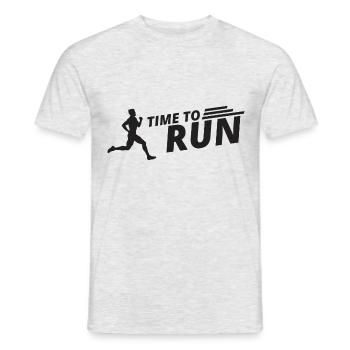 Running runner - Men's T-Shirt - heather grey - Front - AI Model Male 178 dark (178cm)