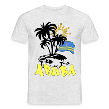 Aruba - Männer T-Shirt - Grau meliert - Vorne - AI Model Male 178 dark (178cm)