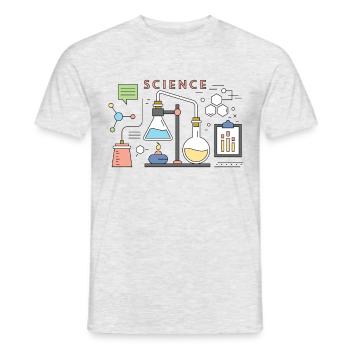 Science, chimie, étudiant - T-shirt homme - gris chiné - Devant - AI Model Male 178 dark (178cm)