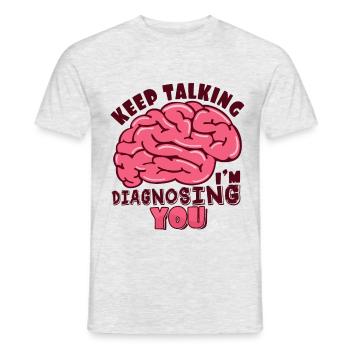 Psychologe - Männer T-Shirt - Grau meliert - Vorne - AI Model Male 178 dark (178cm)
