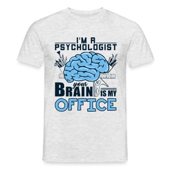 Psychology Funny sayings psychologist gift - Men's T-Shirt - heather grey - Front - AI Model Male 178 dark (178cm)