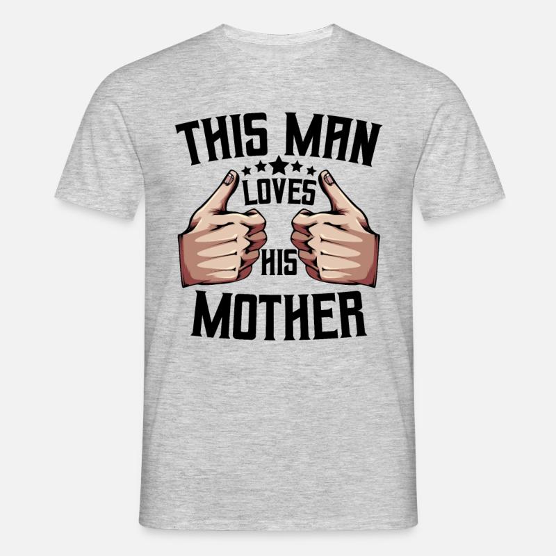 Mutter und Sohn - Männer T-Shirt - Grau meliert
