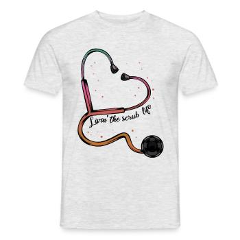 Nurse - Men's T-Shirt - heather grey - Front - AI Model Male 178 dark (178cm)