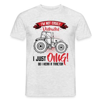 Traktoren Lustige Sprüche Cool Bauer Geschenkidee - Männer T-Shirt - Grau meliert - Vorne - AI Model Male 178 dark (178cm)