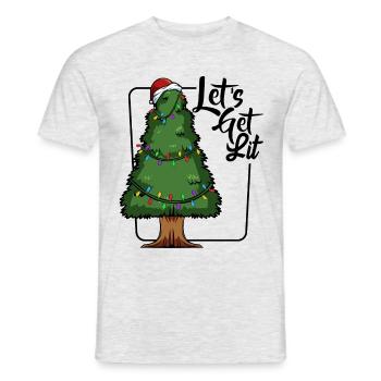 arbre de Noël - T-shirt homme - gris chiné - Devant - AI Model Male 178 dark (178cm)