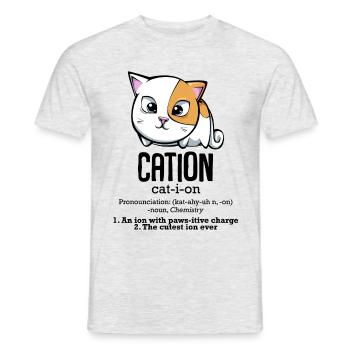 Cation cadeau mignon chimiste chat chimie - T-shirt homme - gris chiné - Devant - AI Model Male 178 dark (178cm)