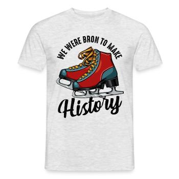 Patinage sur glace - T-shirt homme - gris chiné - Devant - AI Model Male 178 dark (178cm)