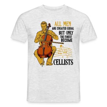 violoncelle - T-shirt homme - gris chiné - Devant - AI Model Male 178 dark (178cm)