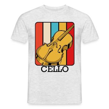 cello - Men's T-Shirt - heather grey - Front - AI Model Male 178 dark (178cm)